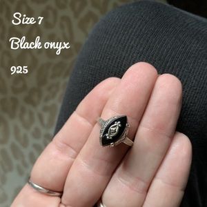 Stunning Black onyx on 925